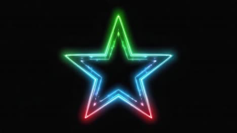 neon star outline