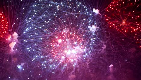 colorful fireworks exploding in the night sky. celebrations and events in bright colors.