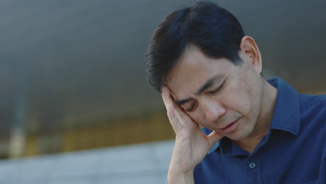 stressed middle-aged man