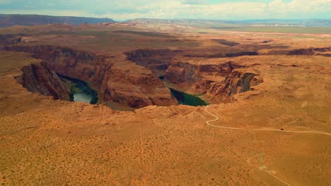 colorado river canyon, beautiful dramatic panorama of horseshoe bend, desert landscape