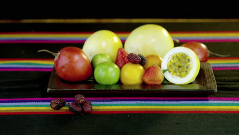 Fresh-fruits-and-a-glass-of-blackberry-juice