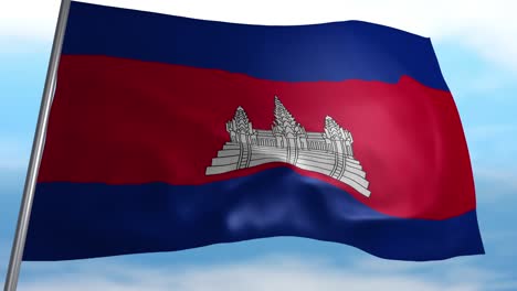 bandera de la república de camboya