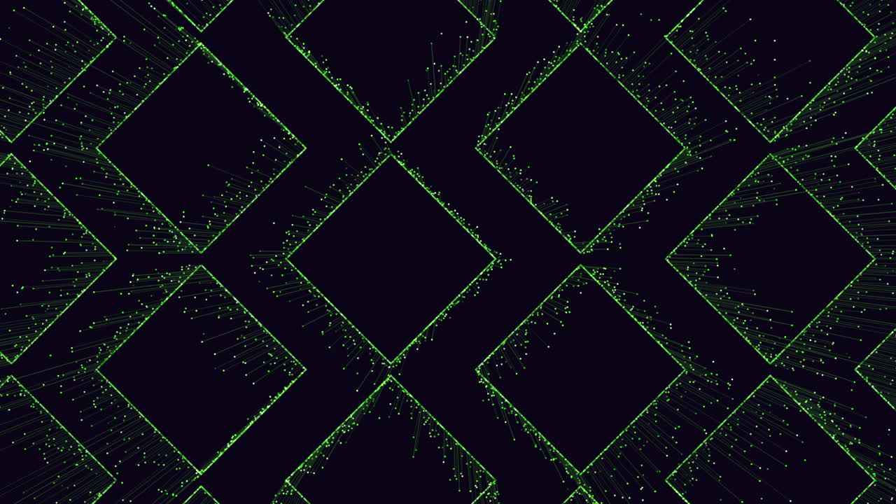 초록색 점들로 구성된 우아한 단색 다이아몬드 무