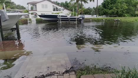 4k drone video of flooding caused by storm surge of hurricane idalia in st