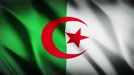 flag of algeria waving background