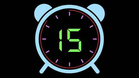 20 second countdown alarm clock