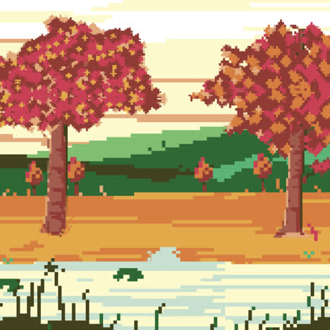 pixel art autumn landscape