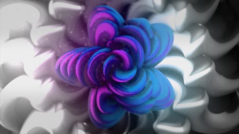 diseño 3d abstracto con formas azules y púrpuras