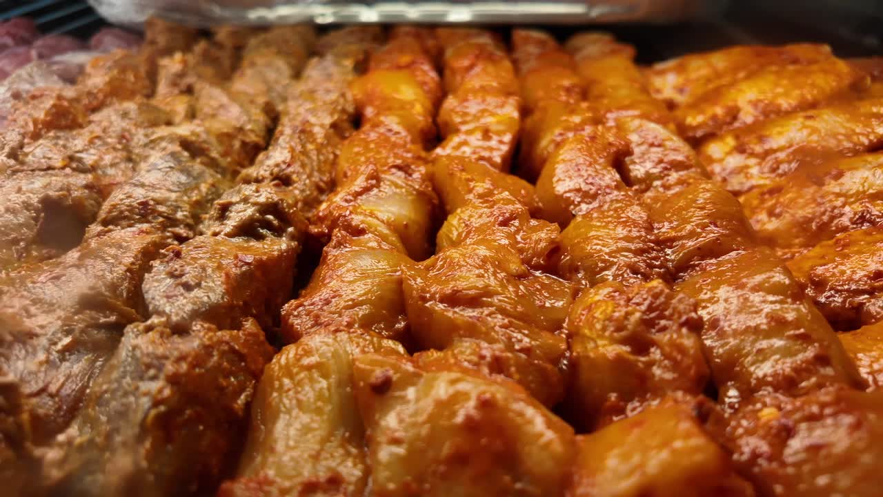 Espigas de carne a la parrilla