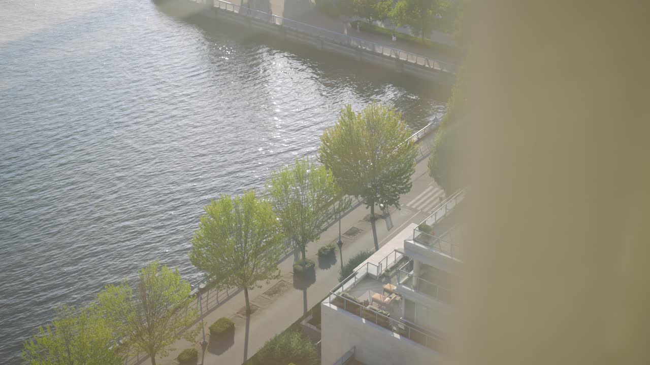 펜트하우스 창문 에서 밴쿠버 워터프론트 의 전망