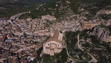 old mountain village scicli, sicily, italy