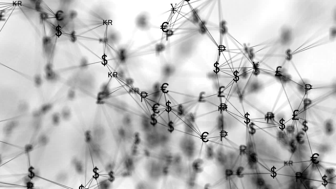 Animazione che raffigura l'interconnessione delle valute