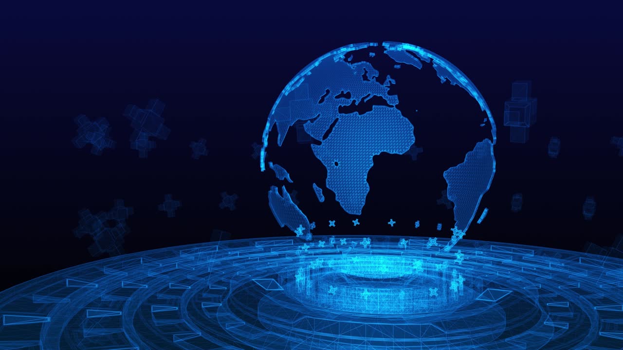 3d 세계 뉴스 배경 루프