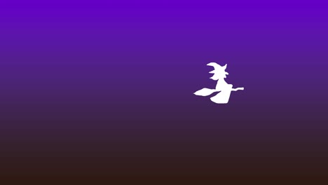 Halloween-animation-white-witch-flying-on-broomstick-over-gradient-background-purple-brown