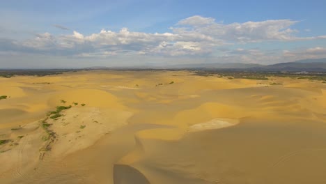 from the top view of the medanos de coro, in venezuela, during sunset