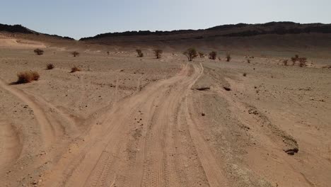 arriving at a crossroads in the desert