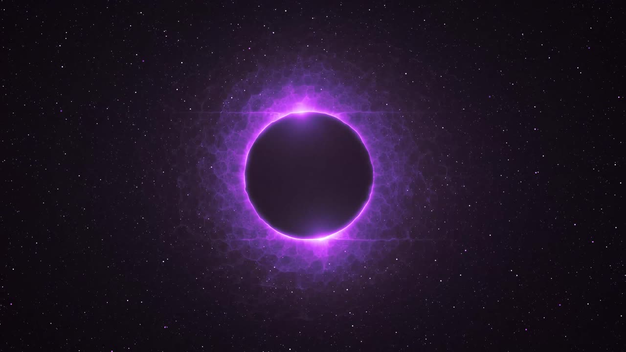 eclipse solar animación de fondo abstracta