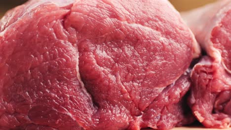 close-up of raw beef