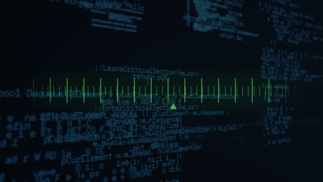animación del procesamiento de datos brillantes con marcadores sobre la cuadrícula