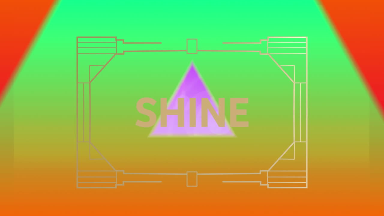 다채로운 배경에 빛나는 텍스트의 애니메이션