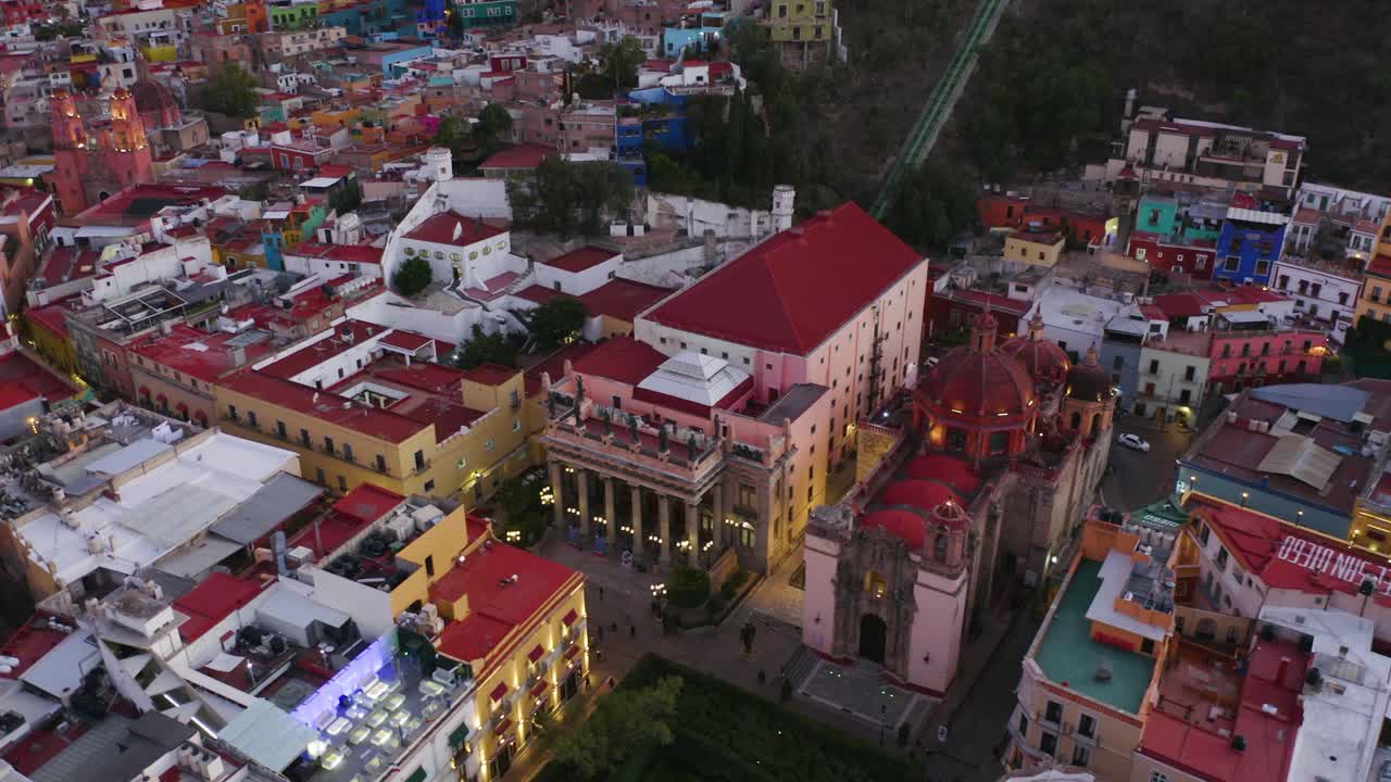 Teatro Juarez, a Guanajuato, Messico. Ripresa con drone