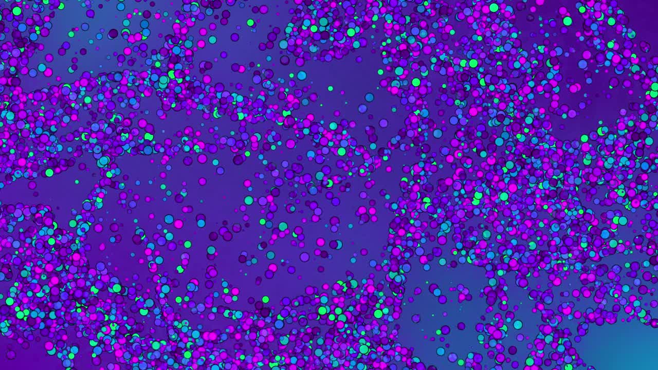 Abstract Circle Dots Turquoise Purple Blue Glowing Light Showcase and Banner Loop Background