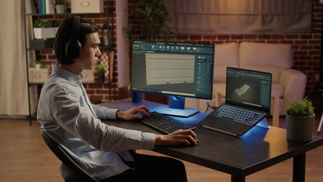 hombre trabajando en una computadora