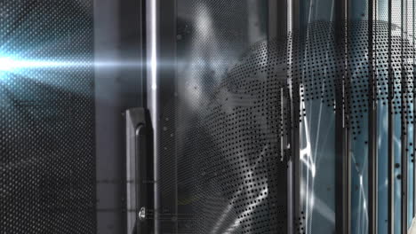 metallic mesh and light reflections, futuristic technology animation