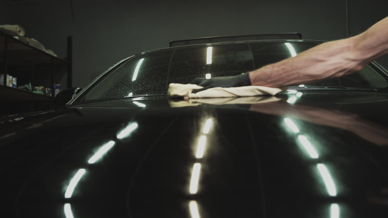 차고에서 자동차 세부 사항