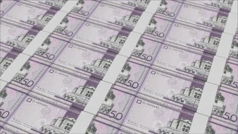 50-Dominikanische-Peso-Banknoten,-Gedruckt-Von-Einer-Geldpresse