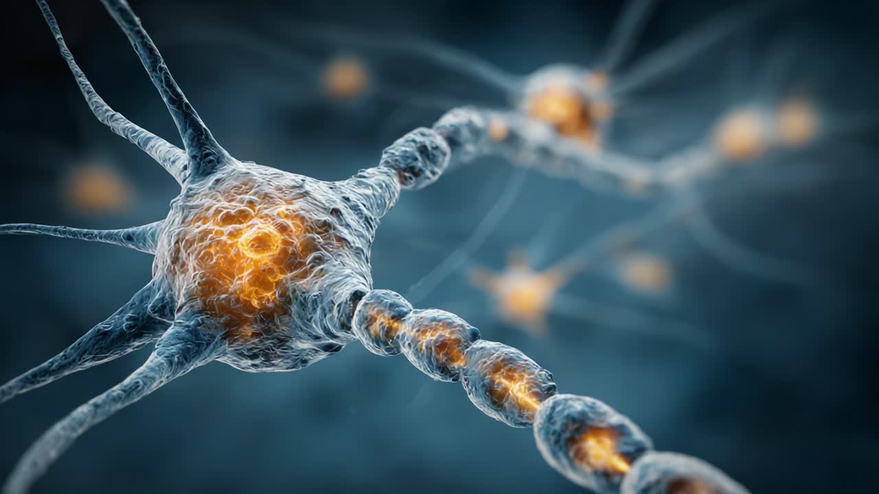 A Fascinating Glimpse into the Intricate Network of Neurons and Synapses, Showcasing the Dynamic Process of Neural Communication and Signal Transmission in the Brain