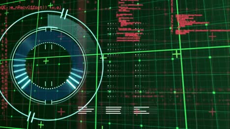 Animation of scope scanning over data processing on grid
