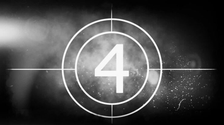 Retro film strip countdown