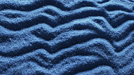 video de primer plano de arena de color azul con patrón y fondo de espacio de copia