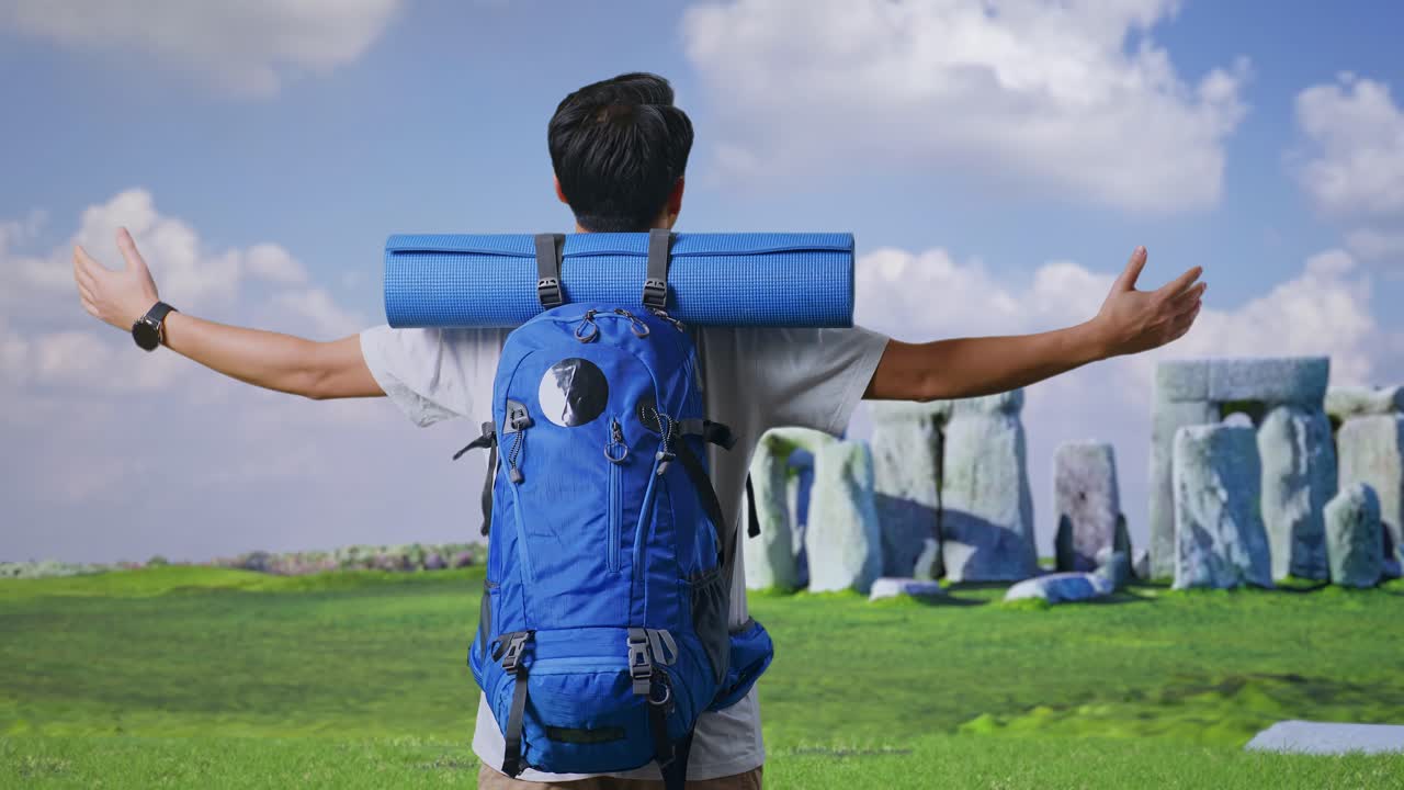 Traveler at Stonehenge