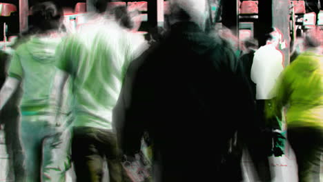 multitud abstracta caminando 2