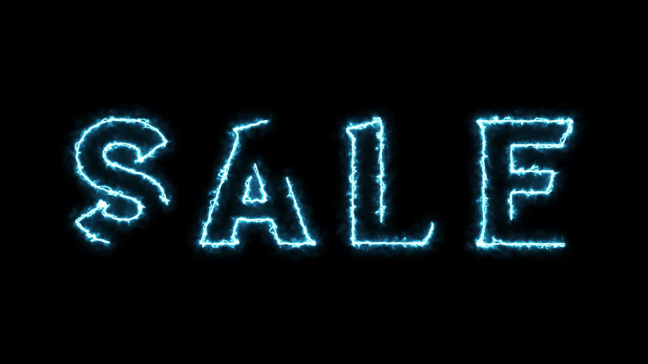 전기 번개 판매 텍스트 애니메이션