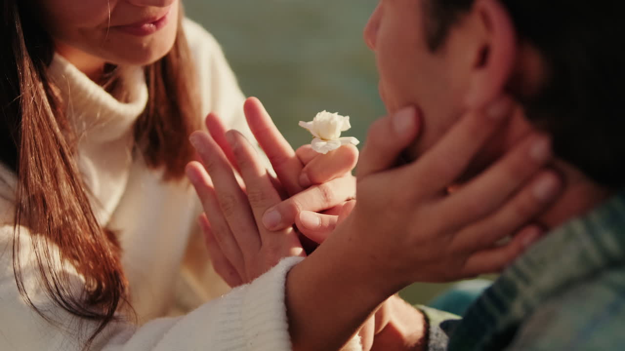 Couple's Tender Moment by the Guadalquivir River