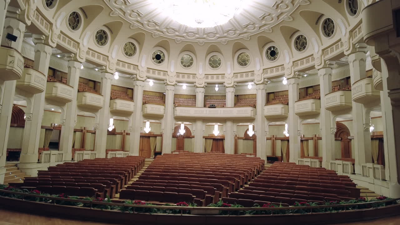 The inside of the Palace of Parliament in Bucharest, Romania