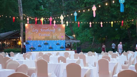 loy krathong festival celebration at island escape, burasi