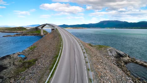 rodovia do oceano atlântico imagens aéreas noruega