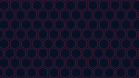 patrón hexagonal geométrico negro y rojo con formación de cuadrícula y líneas rojas conectivas