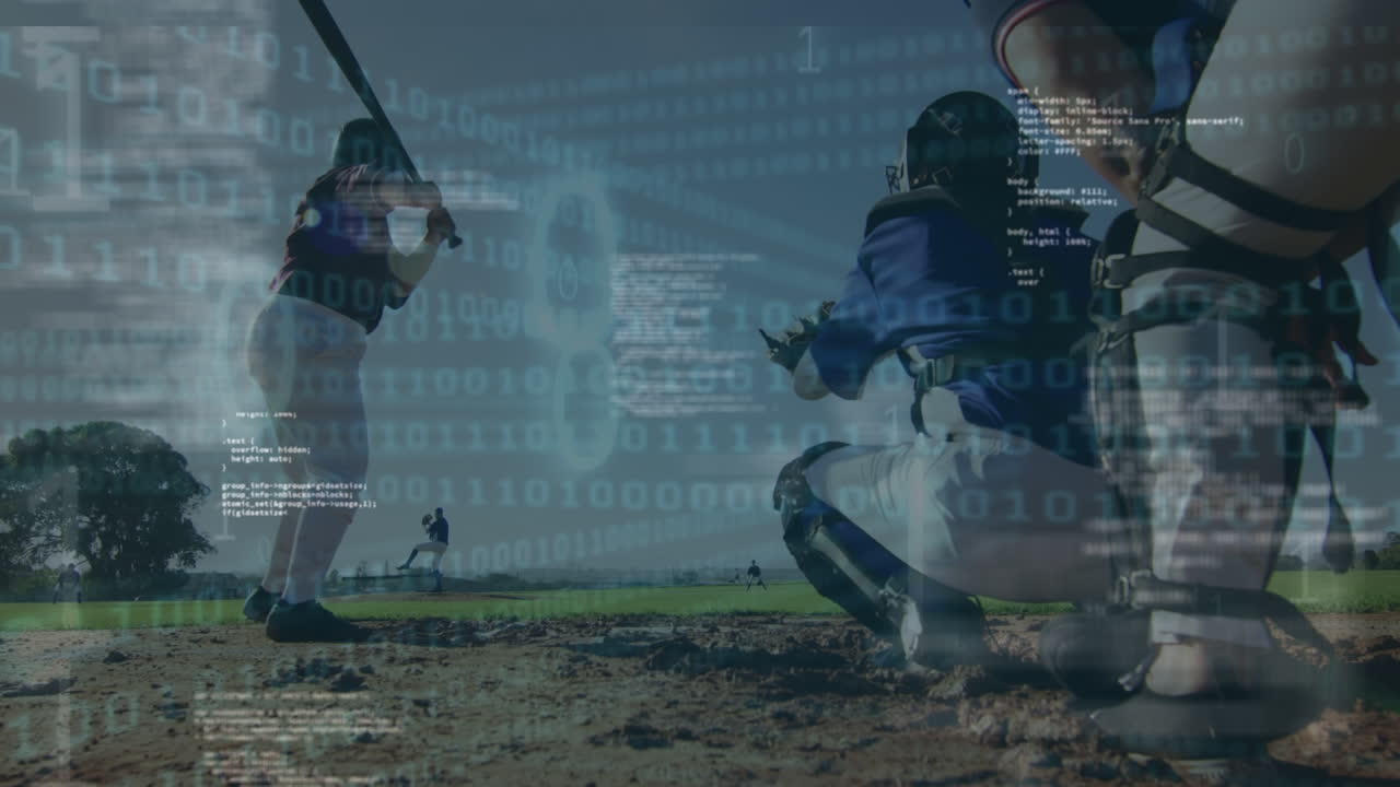 다양한 야구 선수들에 대한 데이터 처리 애니메이션