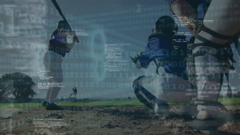 animation of data processing over diverse baseball players