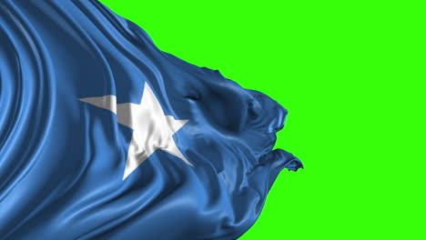 somalia flag on green screen