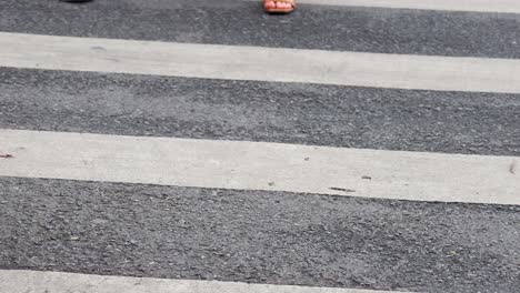 a couple walks together on a crosswalk