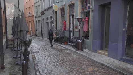 closed bar at street in luxembourg city