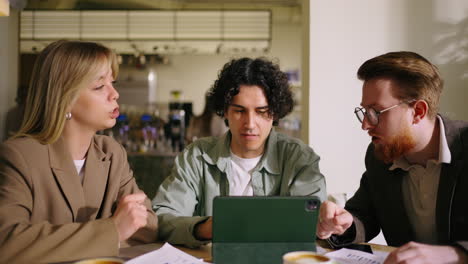 business meeting in a coffee shop