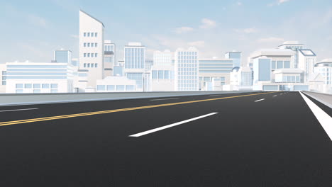 urban road and digital city model, 3d rendering.