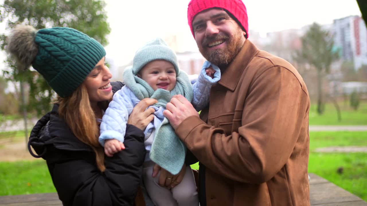 Happy Family Portrait with Baby
